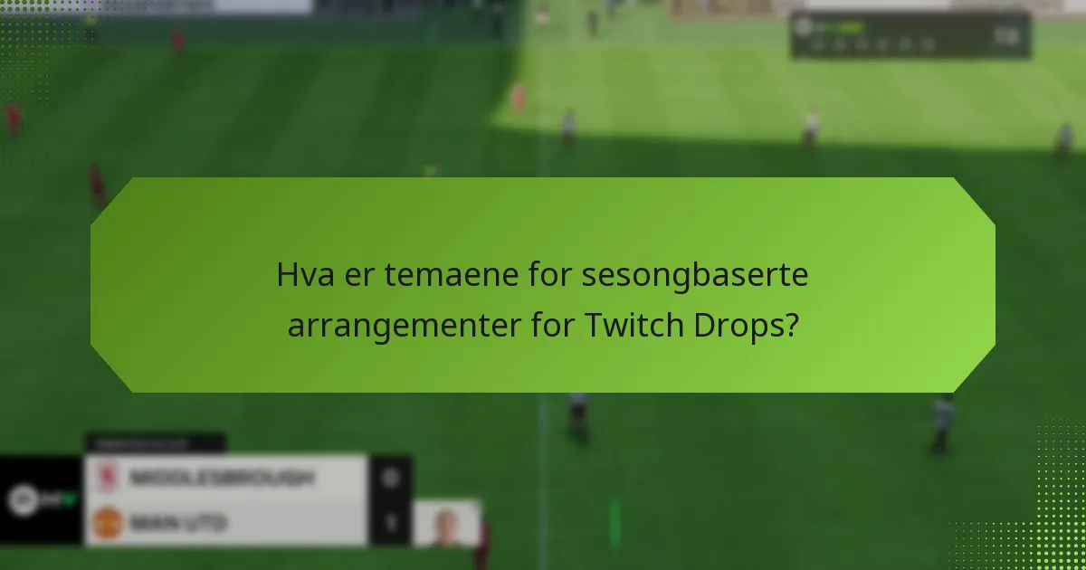 Hva er temaene for sesongbaserte arrangementer for Twitch Drops?