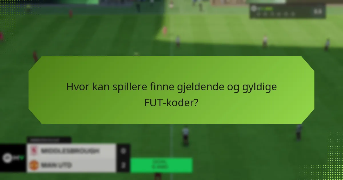 Hvor kan spillere finne gjeldende og gyldige FUT-koder?